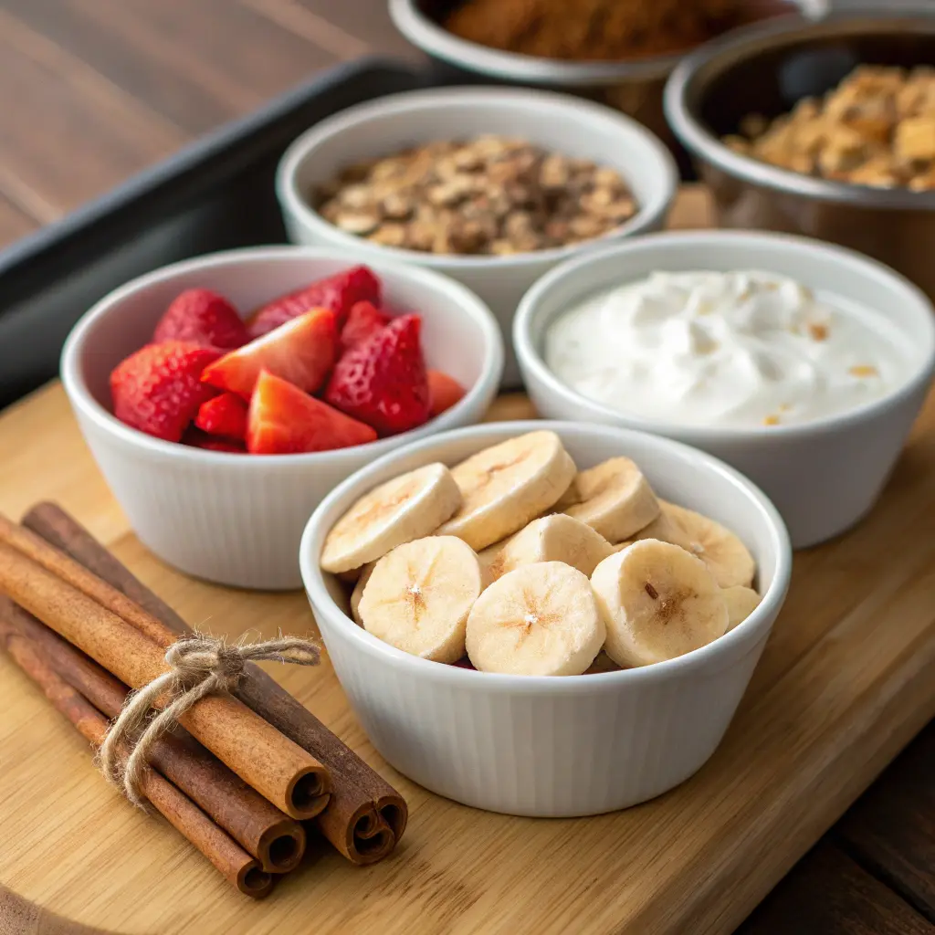 HEALTHY BANANA CINNAMON GREEK YOGURT MUFFINS WITH MELTY CHOCOLATE CENTERS