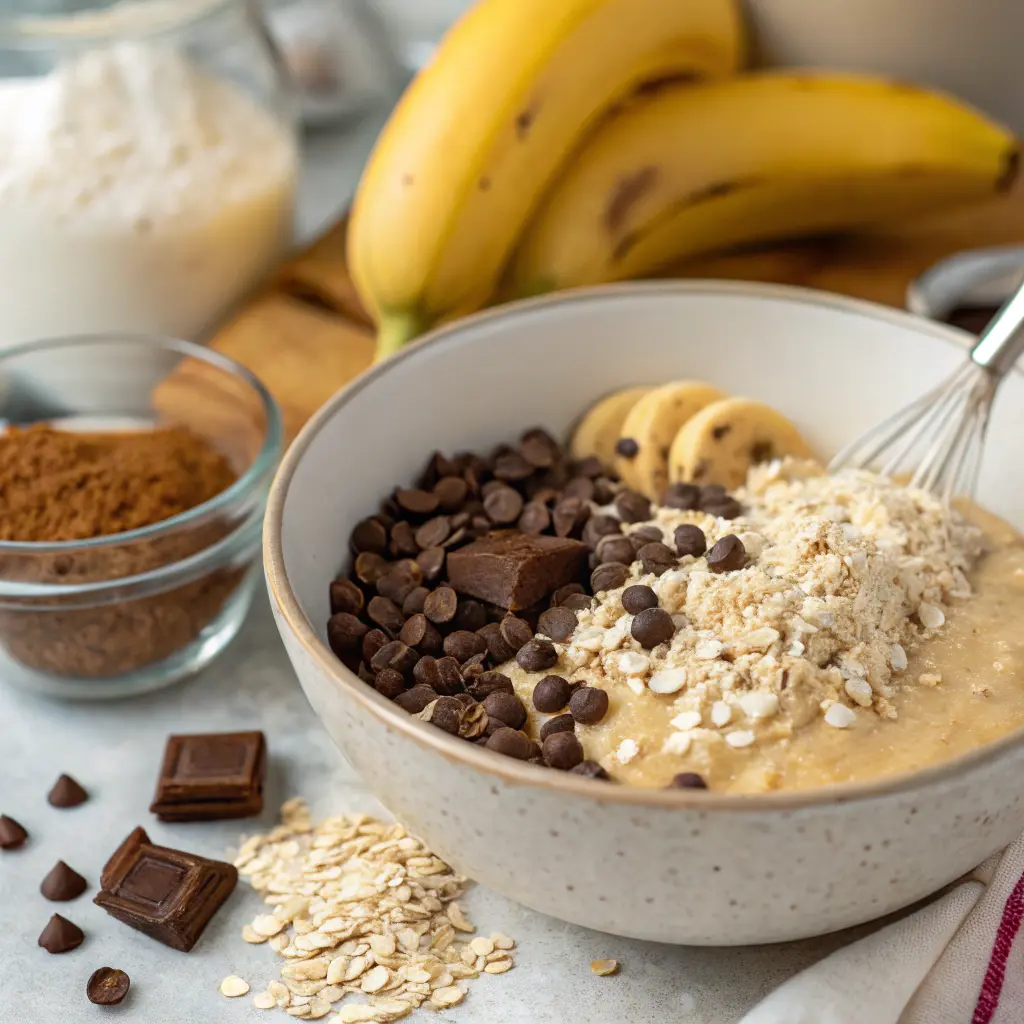 Healthy Chocolate Chip Oatmeal Banana Bread – Moist, Egg-Free & Whole Grain