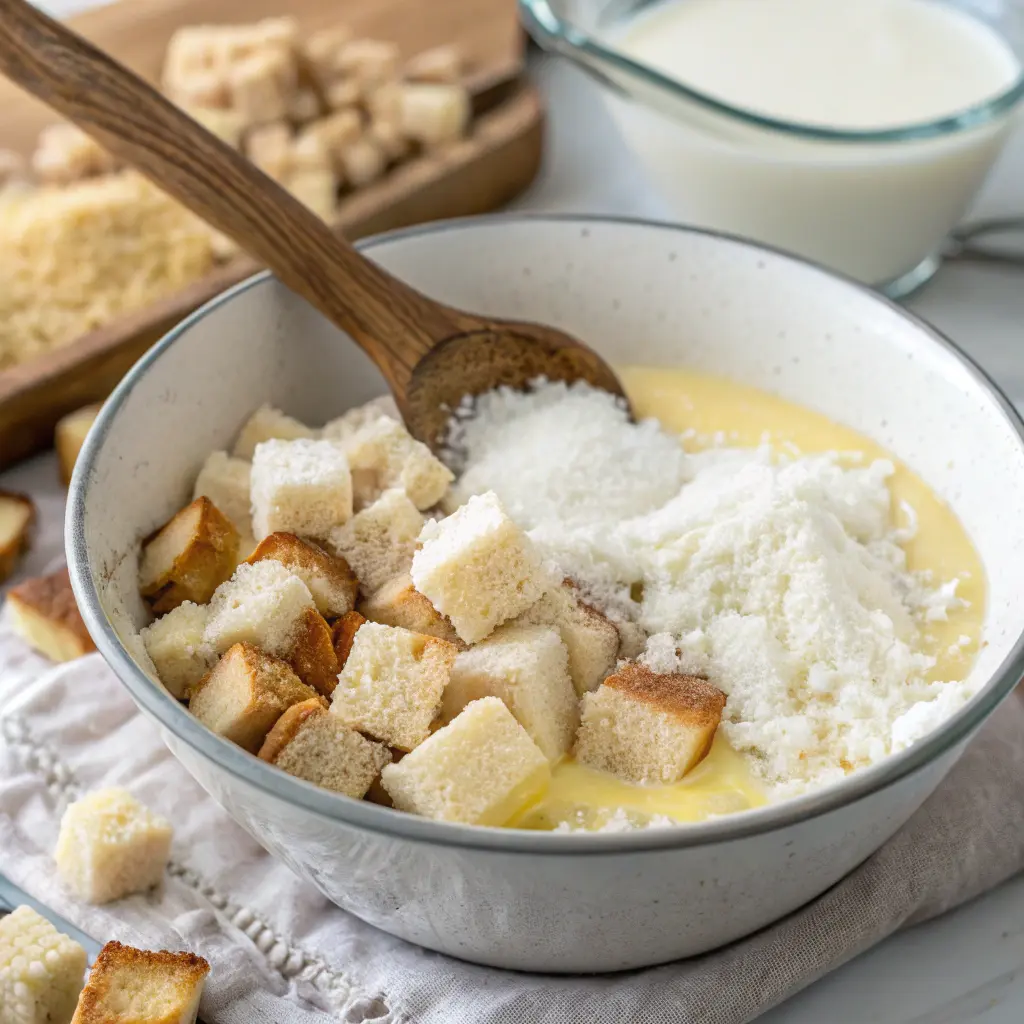 Coconut Bread Pudding – Soft, Creamy & Comforting Homemade Dessert 8 Coconut Bread Pudding – Soft, Creamy & Comforting Homemade Dessert