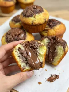 Chocolate Hazelnut Swirl Muffins
