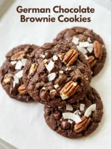 German Chocolate Brownie Cookies