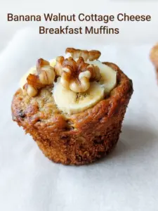 Banana Walnut Cottage Cheese Breakfast Muffins
