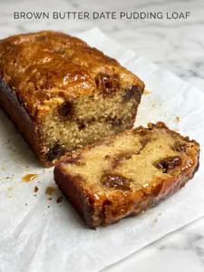Brown Butter Date Pudding Loaf