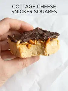 Cottage Cheese Snicker Squares