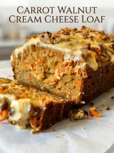 Carrot Walnut Cream Cheese Loaf