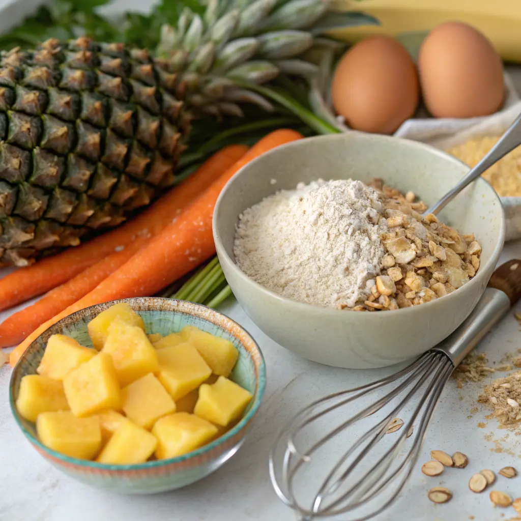 Healthy Carrot Pineapple Oat Cake (No Flour, No Sugar) 8 Healthy Carrot Pineapple Oat Cake