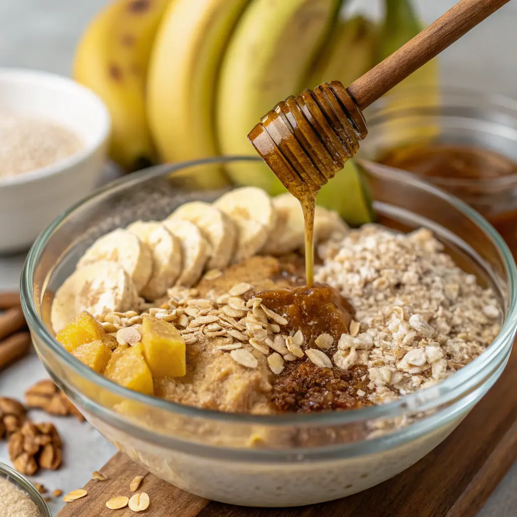 Honey Banana Oat Snack Cake – Soft, Naturally Sweet & Perfect for Any Time of Day 8 Honey Banana Oat Snack Cake – Soft, Naturally Sweet & Perfect for Any Time of Day