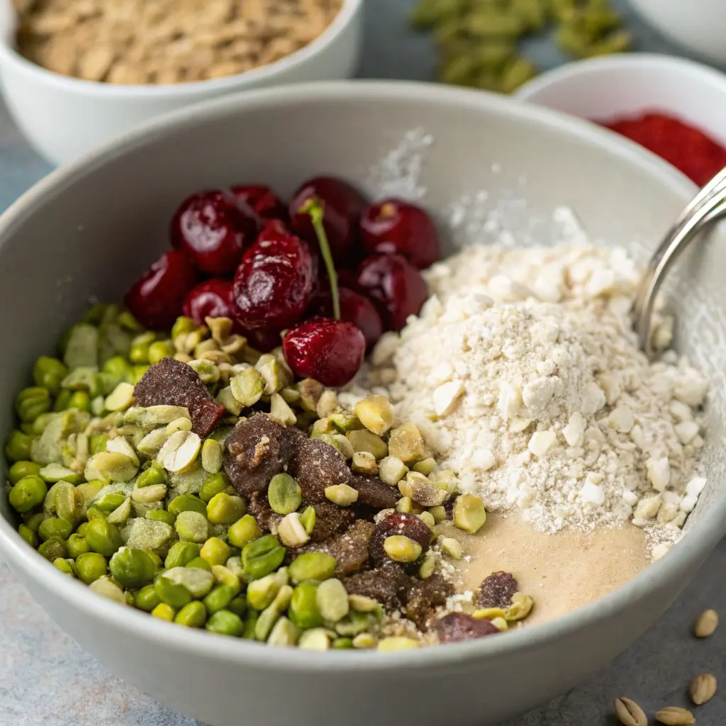No-Flour Pistachio Cherry Oat Muffins (Gluten-Free) 8 No-Flour Pistachio Cherry Oat Muffins (Gluten-Free)