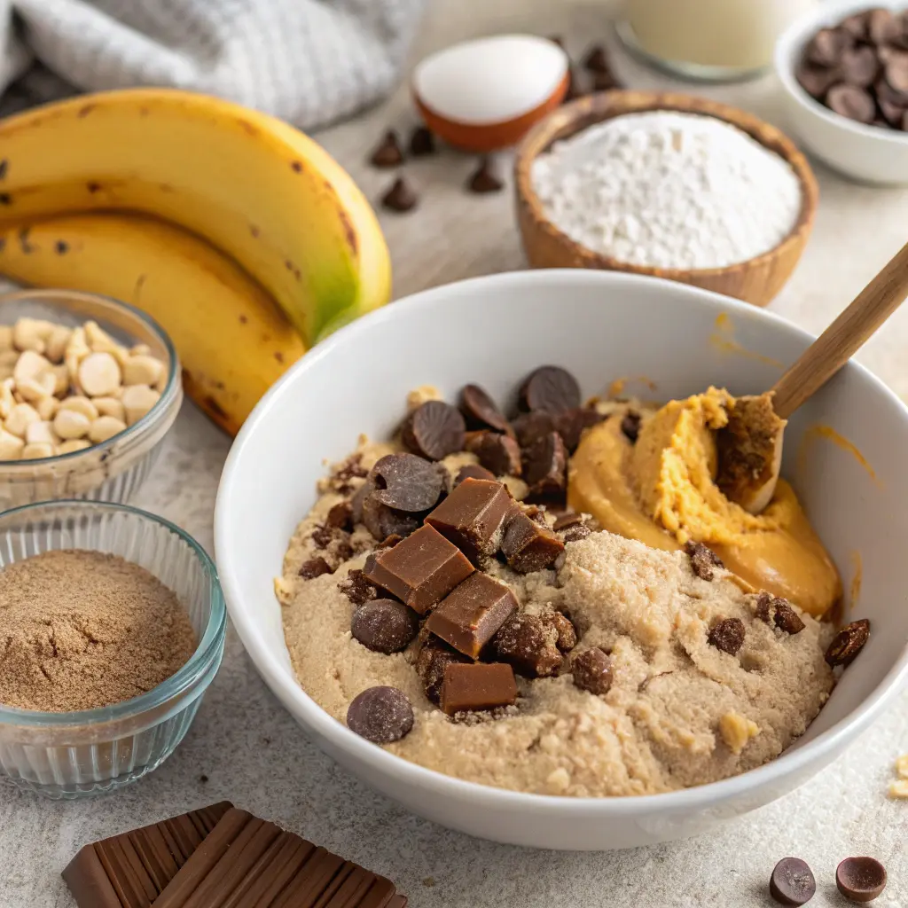 Peanut Butter Cup Banana Bread