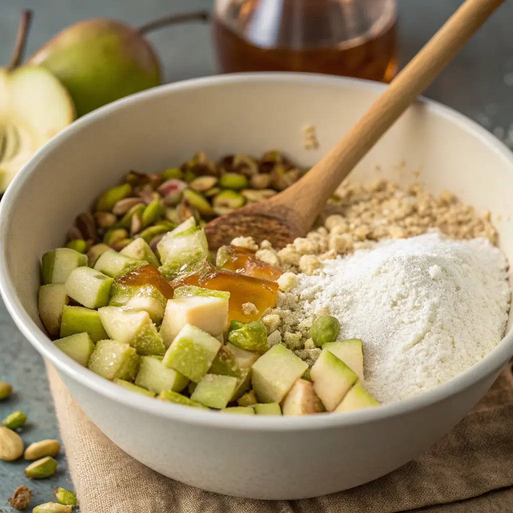 Pistachio Pear Honey Cake – A Moist, Elegant Dessert Bursting with Nutty Sweetness 8 Pistachio Pear Honey Cake