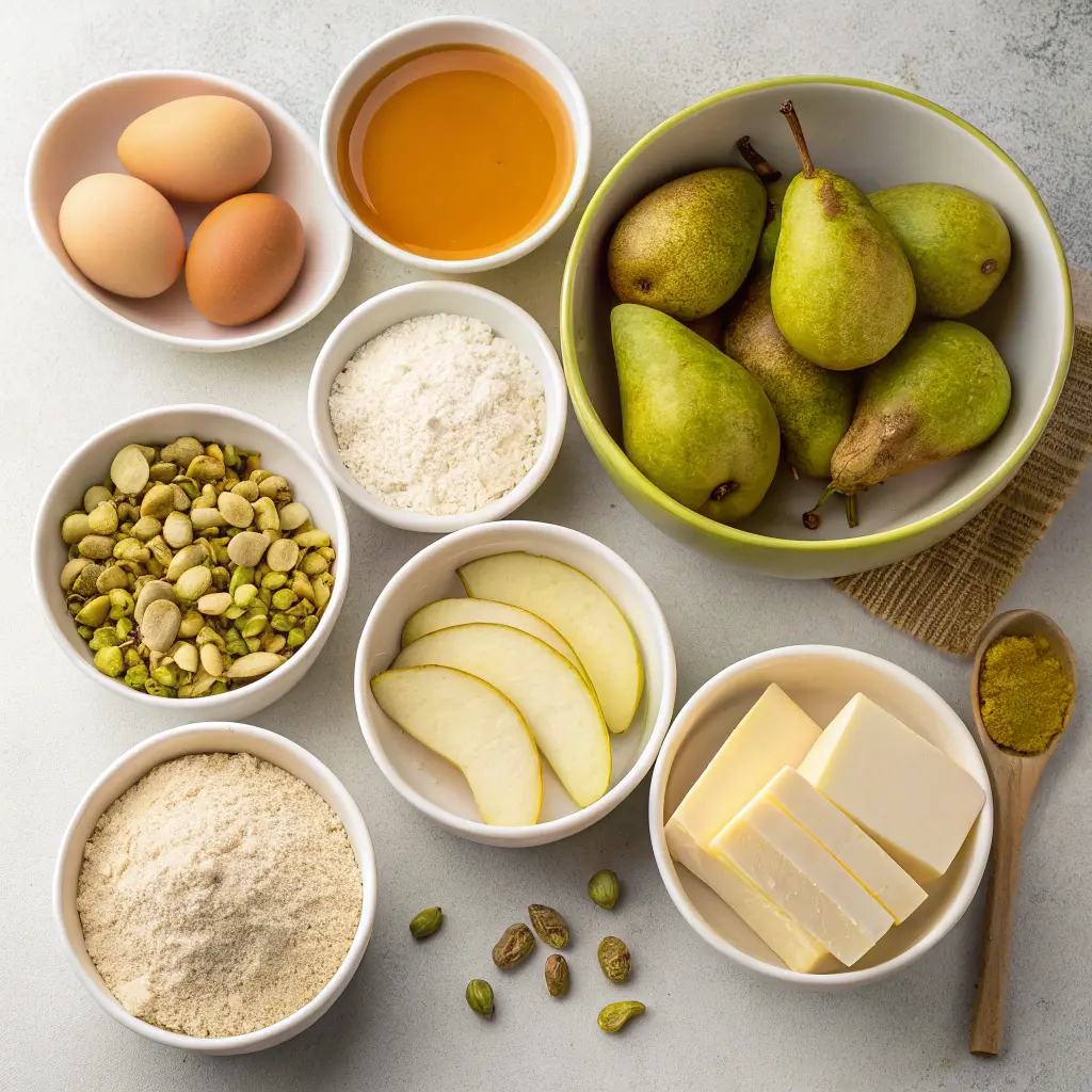 Pistachio Pear Honey Cake – A Moist, Elegant Dessert Bursting with Nutty Sweetness 7 Pistachio Pear Honey Cake
