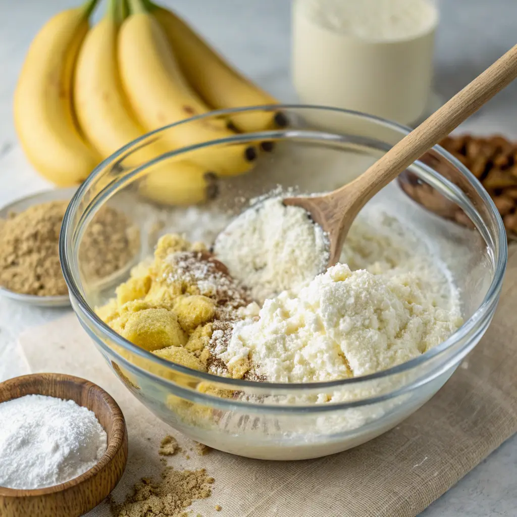 Banana Sweetened Cottage Cheese Muffins