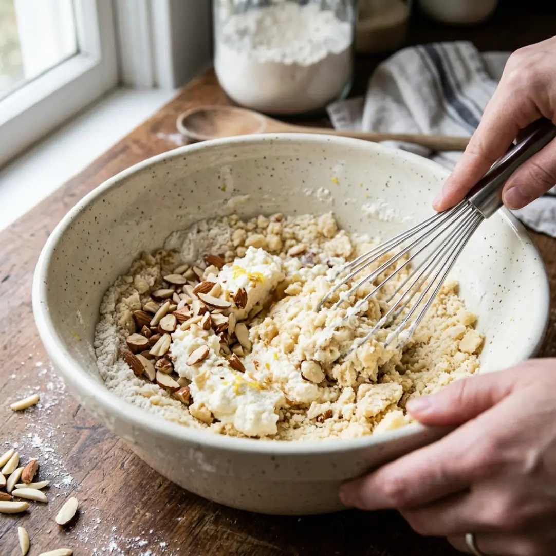 Ricotta Almond Shortbread Bars
