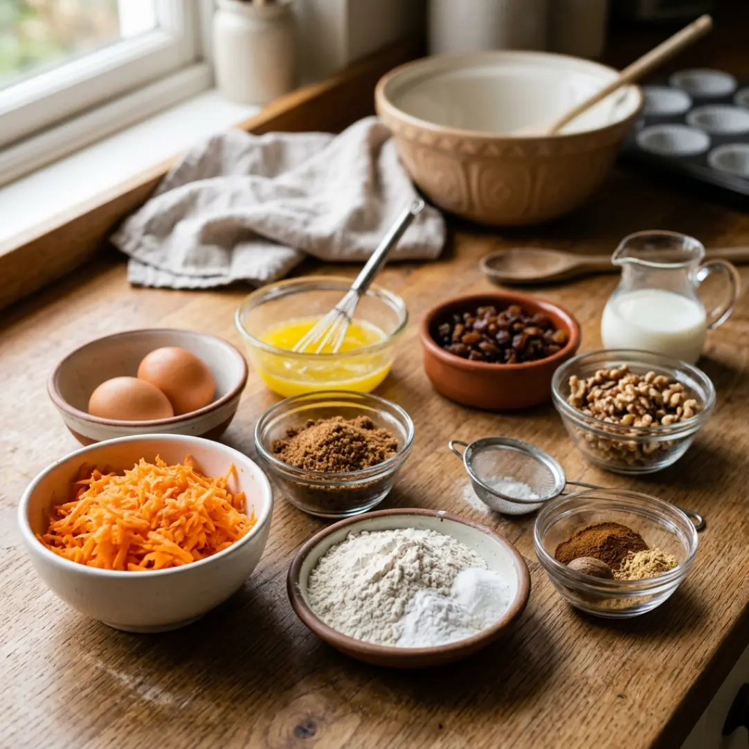 Mini Apple, Carrot & Cinnamon Muffins