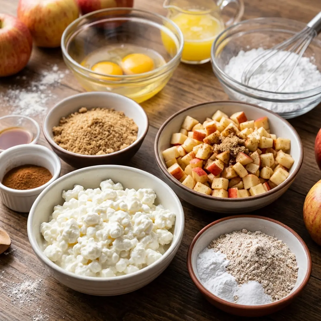 Apple Cinnamon Cottage Cheese Muffins with Glaze 7 Apple Cinnamon Cottage Cheese Muffins with Glaze