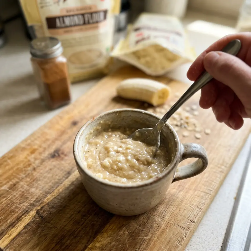 5-Minute Cottage Cheese Banana Bread Mug Cake