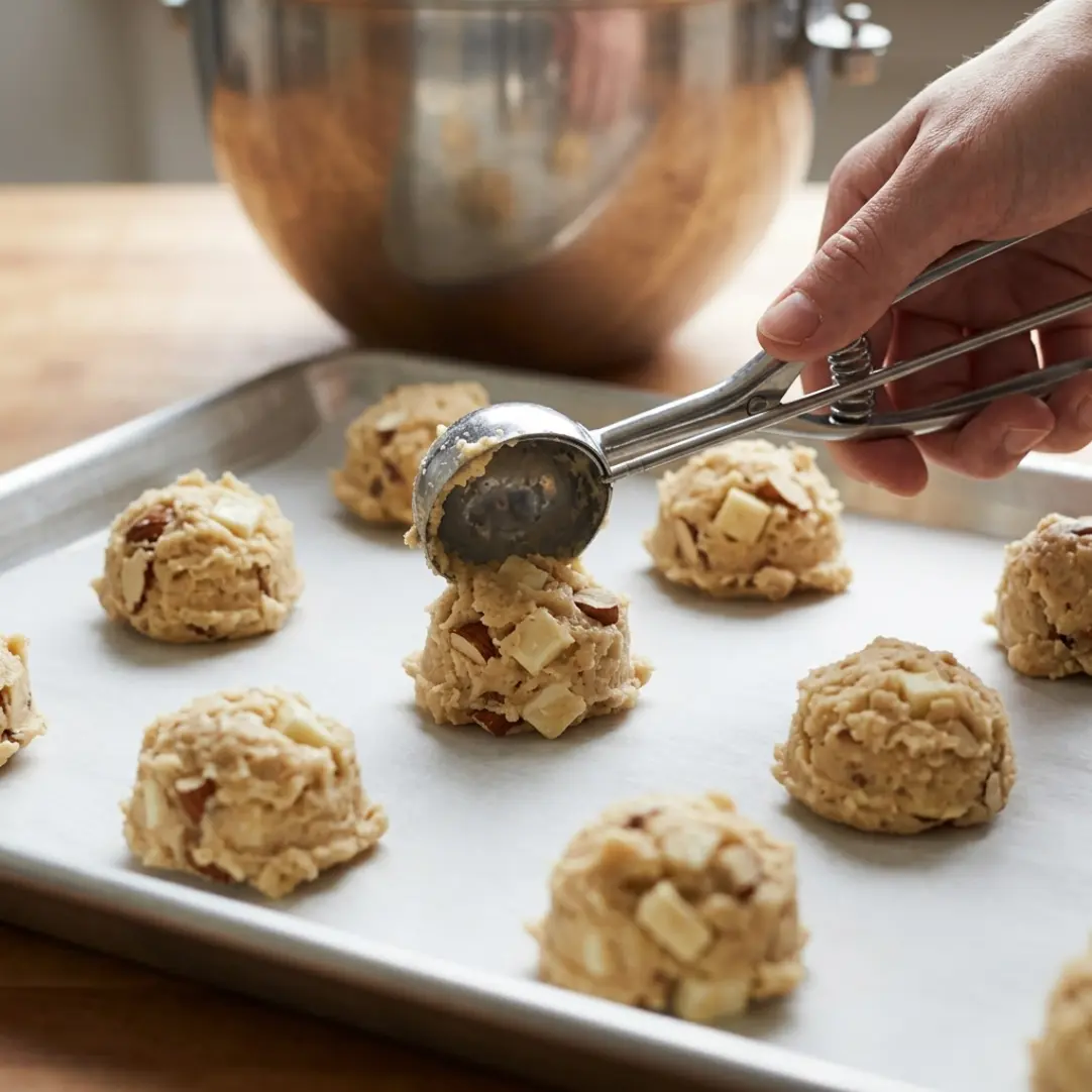 White Chocolate Almond Cookies