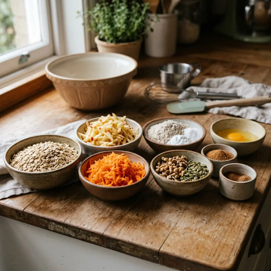 Healthy Oat Apple and Carrot Cake