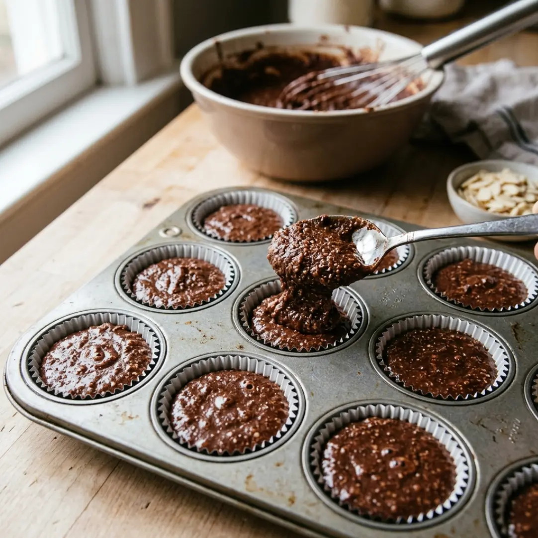 Flourless Chocolate Almond Muffins