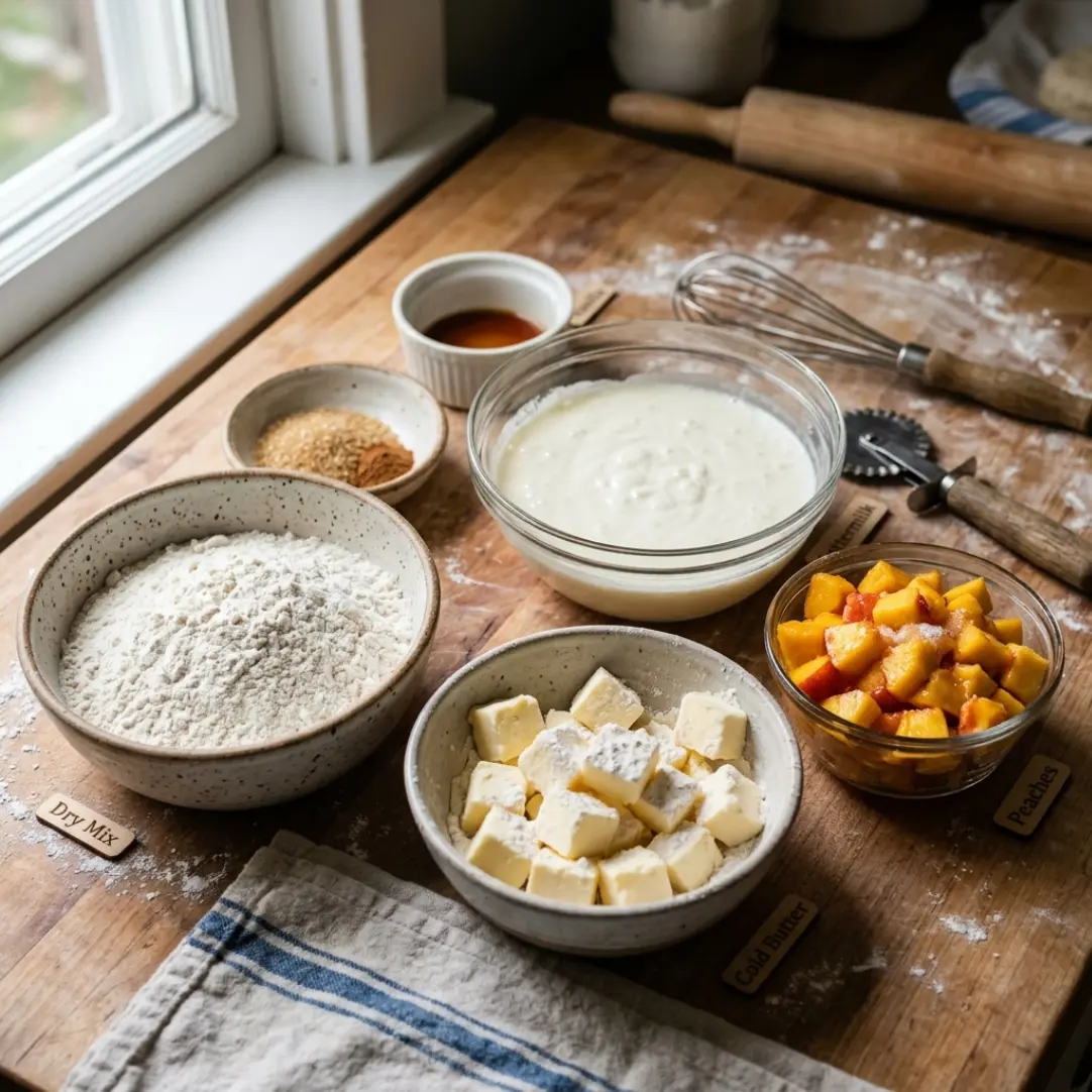Peach Buttermilk Biscuits