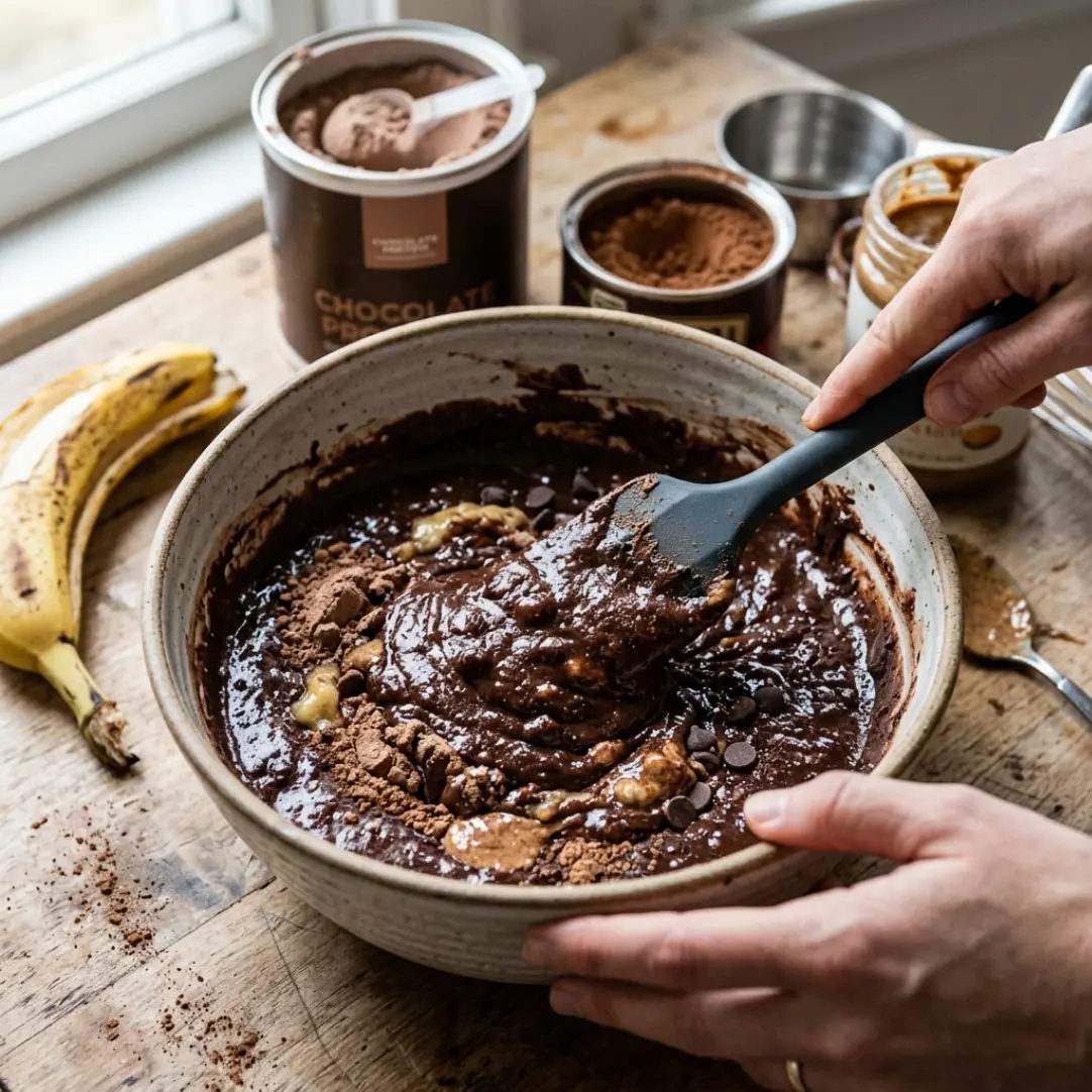 4-Ingredient Protein Brownies