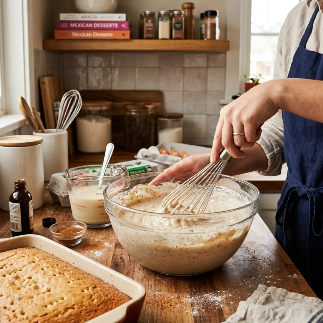 Creamy Horchata Tres Leches Poke Cake – The Ultimate Moist Cinnamon Milk Cake