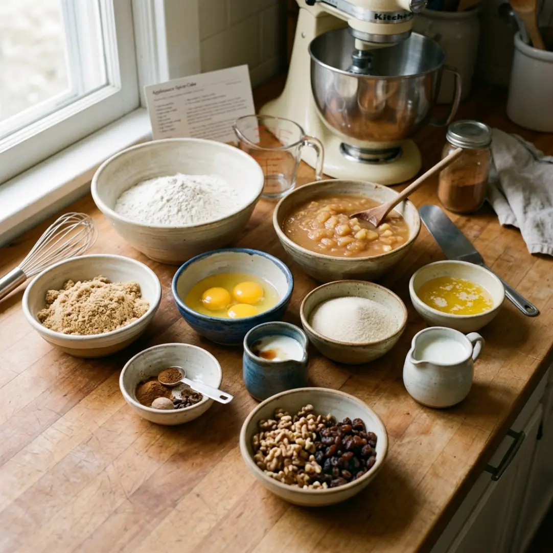 Old-Fashioned Applesauce Spice Cake – The Best Moist Cake with a Naturally Caramelized Top