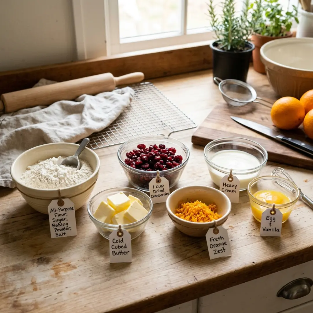 Orange Cranberry Scones Recipe - Homemade