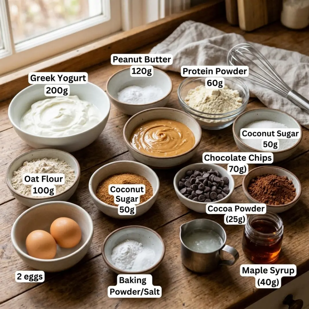 The Best High Protein Greek Yogurt Peanut Butter Protein Cake (Easy 30-Minute Healthy Recipe)