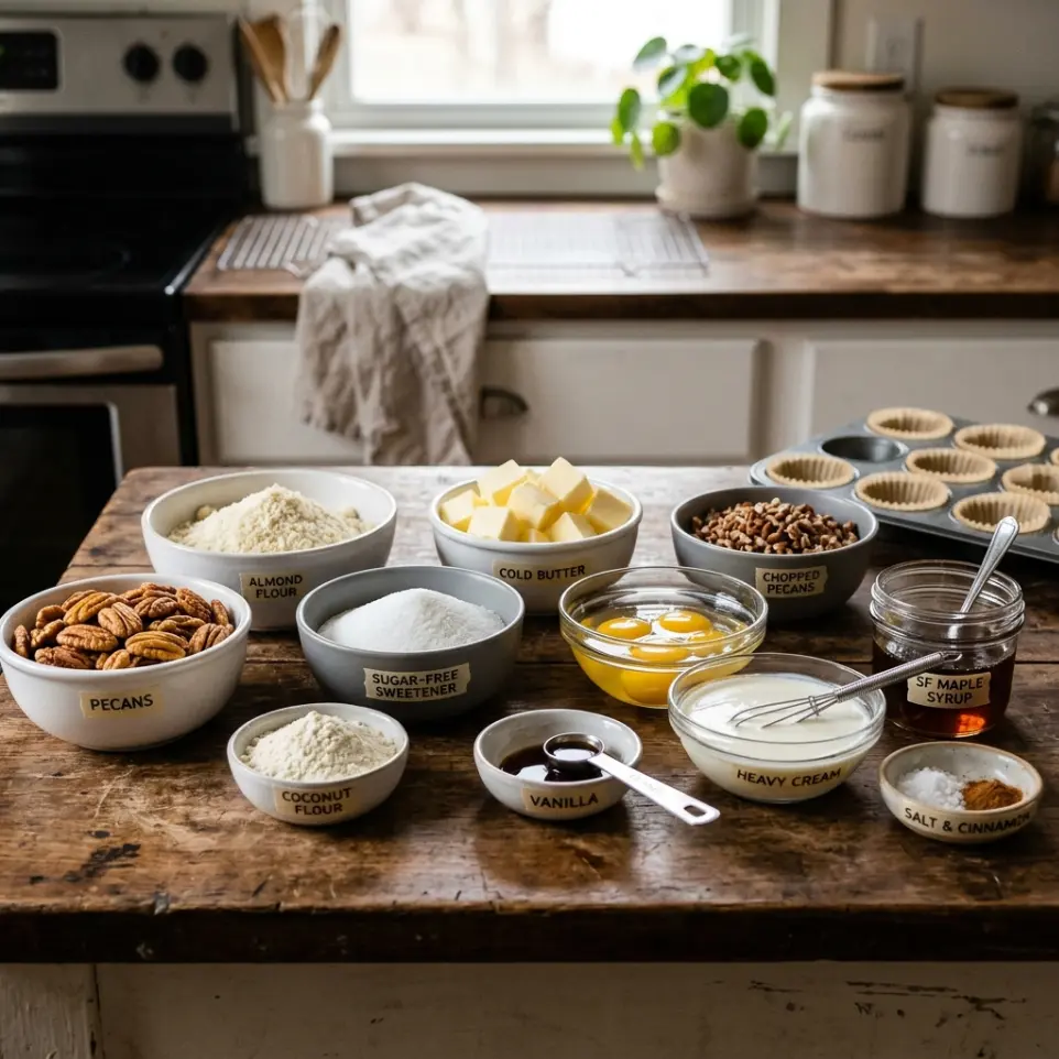 The Best Sugar-Free Mini Pecan Pies (Easy Low-Carb Holiday Dessert)