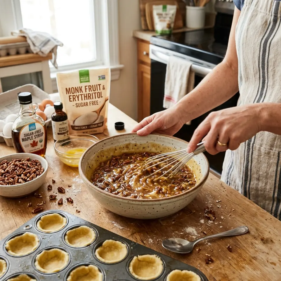 The Best Sugar-Free Mini Pecan Pies (Easy Low-Carb Holiday Dessert)