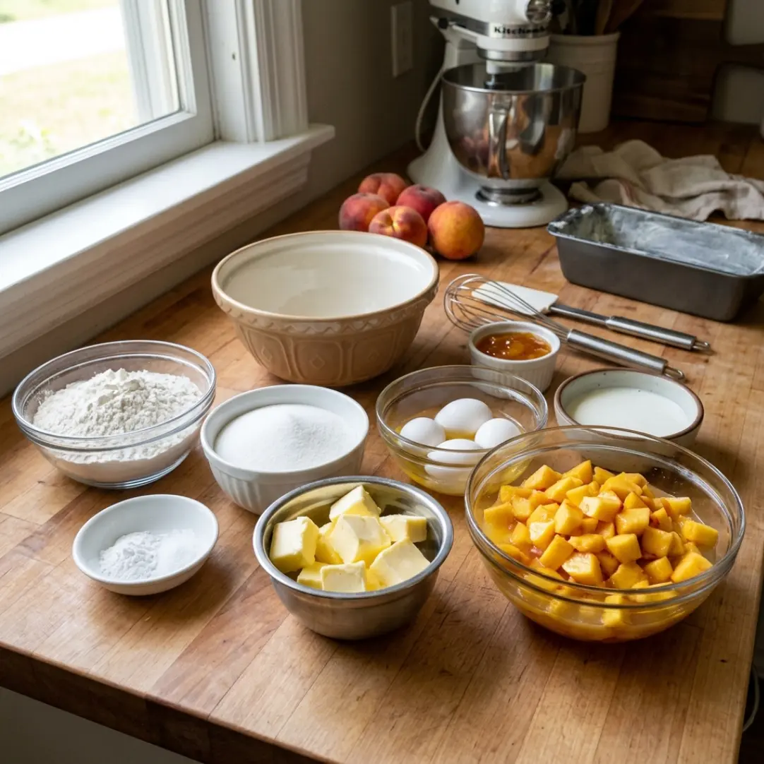 The Best Peach Pound Cake (Moist Southern Fresh Peach Recipe)
