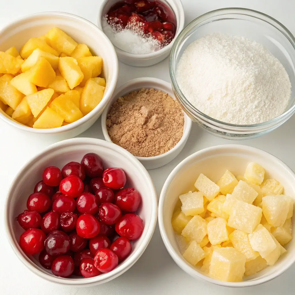 Gooey Amish Cherry Pineapple Dump Cake