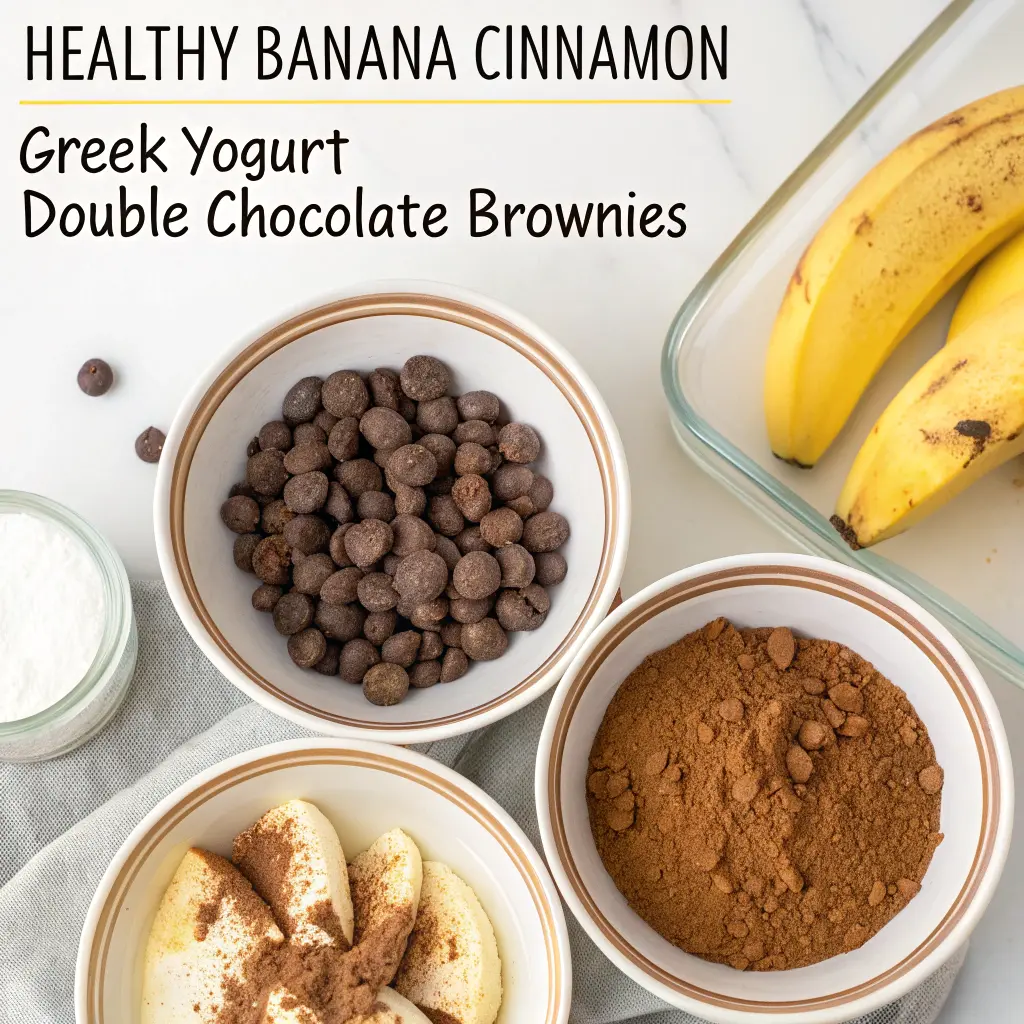 Healthy Banana Cinnamon Greek Yogurt Double Chocolate Brownies with Gooey Centers 7 Healthy Banana Cinnamon Greek Yogurt Double Chocolate Brownies with Gooey Centers