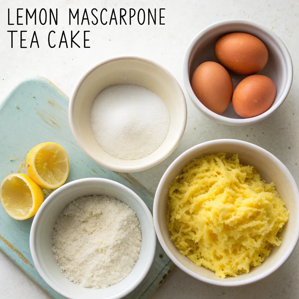 Lemon Mascarpone Tea Cake – Soft, Elegant & Bursting with Fresh Lemon Flavor