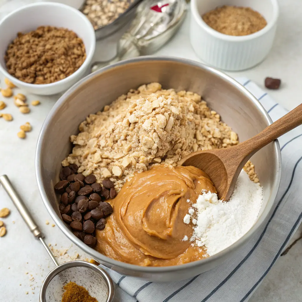 HEALTHY NO-BAKE PEANUT BUTTER OAT BARS WITH MELTY CHOCOLATE TOP