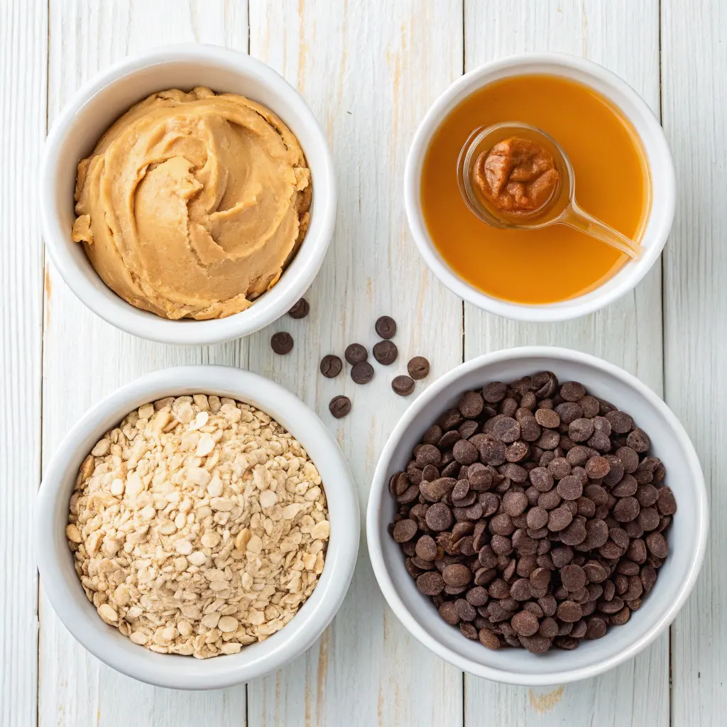 HEALTHY NO-BAKE PEANUT BUTTER OAT BARS WITH MELTY CHOCOLATE TOP