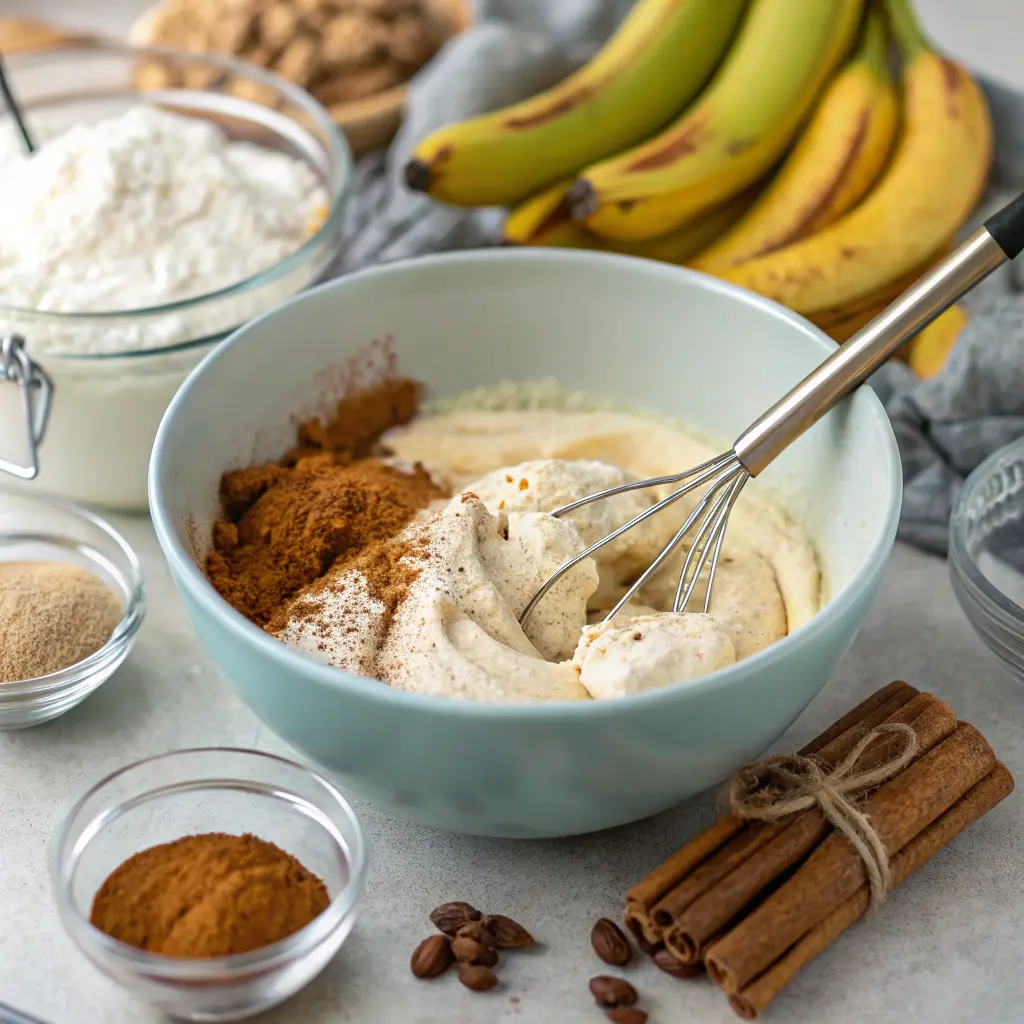 Soft Cinnamon Banana Greek Yogurt Snack Cake Baked in a Square Pan 8 Soft Cinnamon Banana Greek Yogurt Snack Cake Baked in a Square Pan