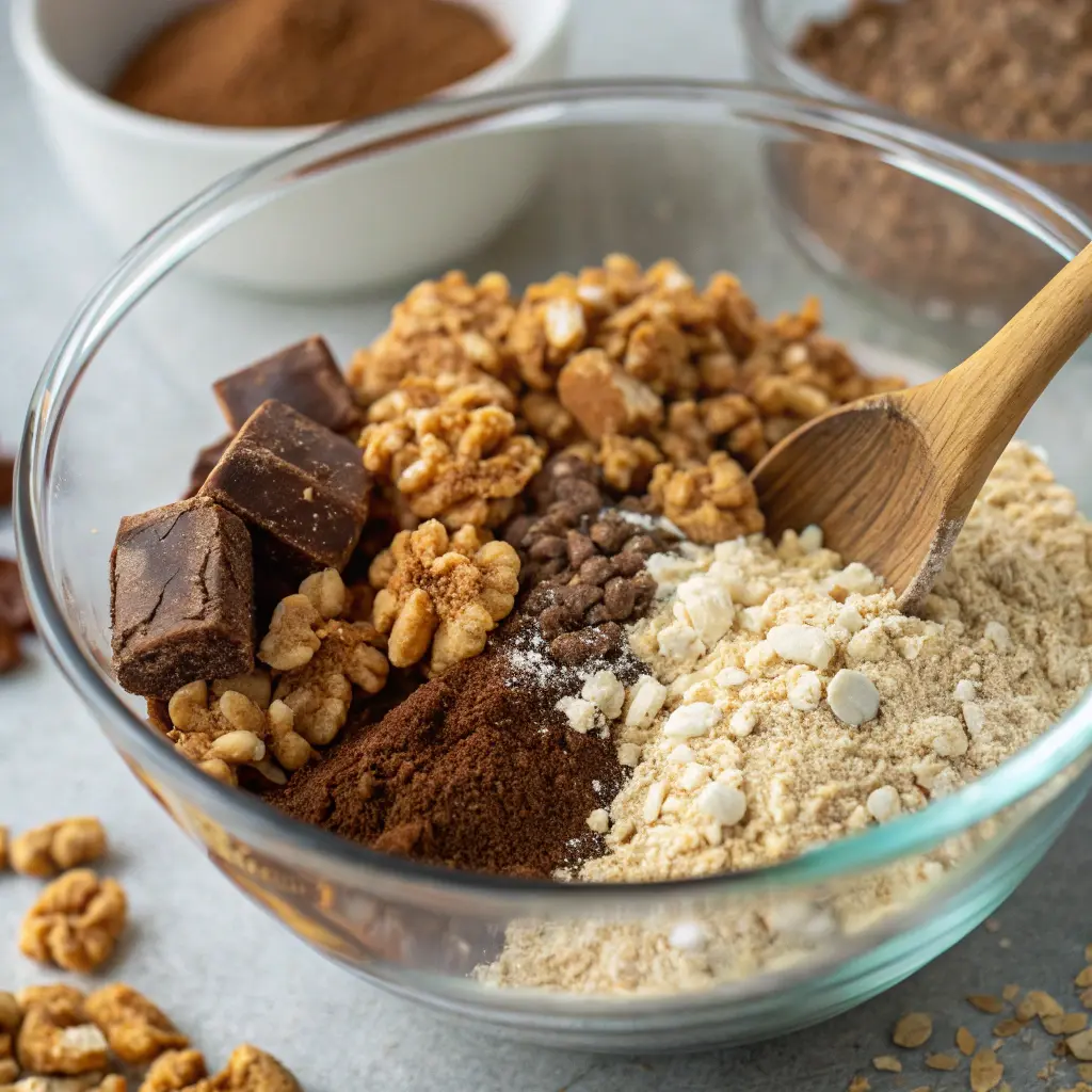 Walnut Cocoa Oat Squares