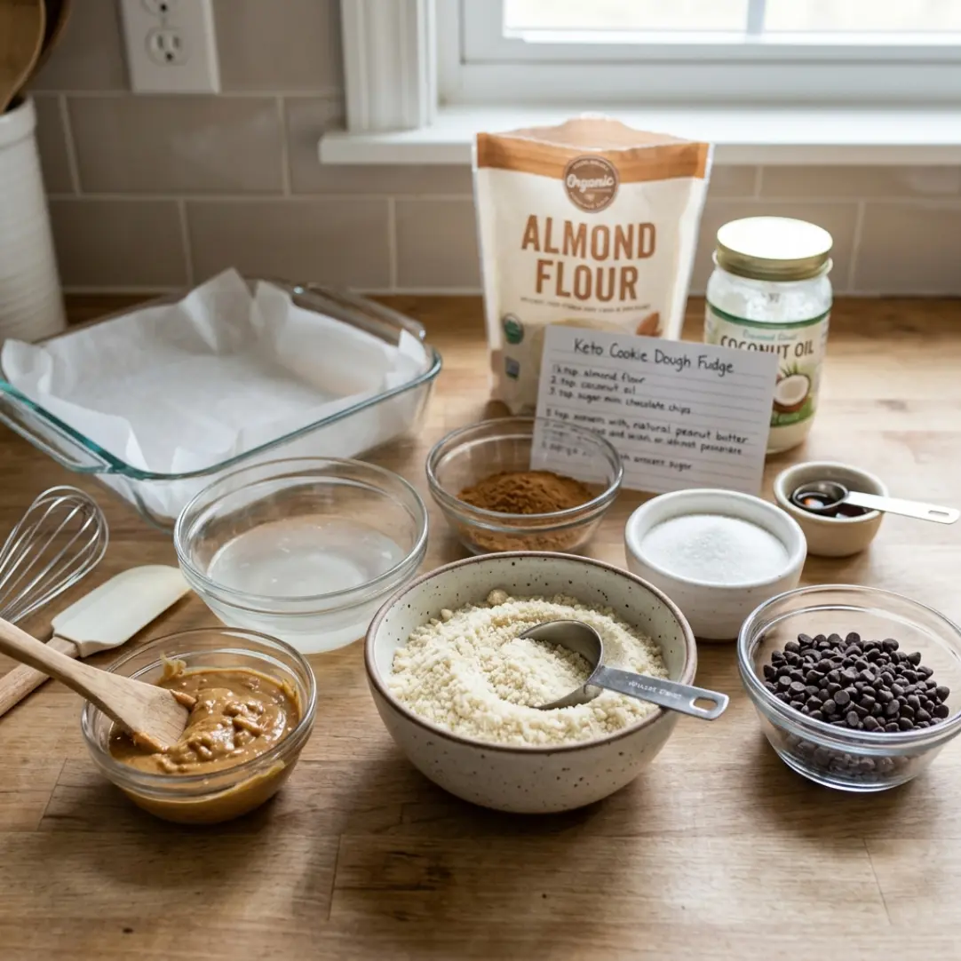 10-Minute Irresistible Keto Cookie Dough Fudge (No-Bake!)