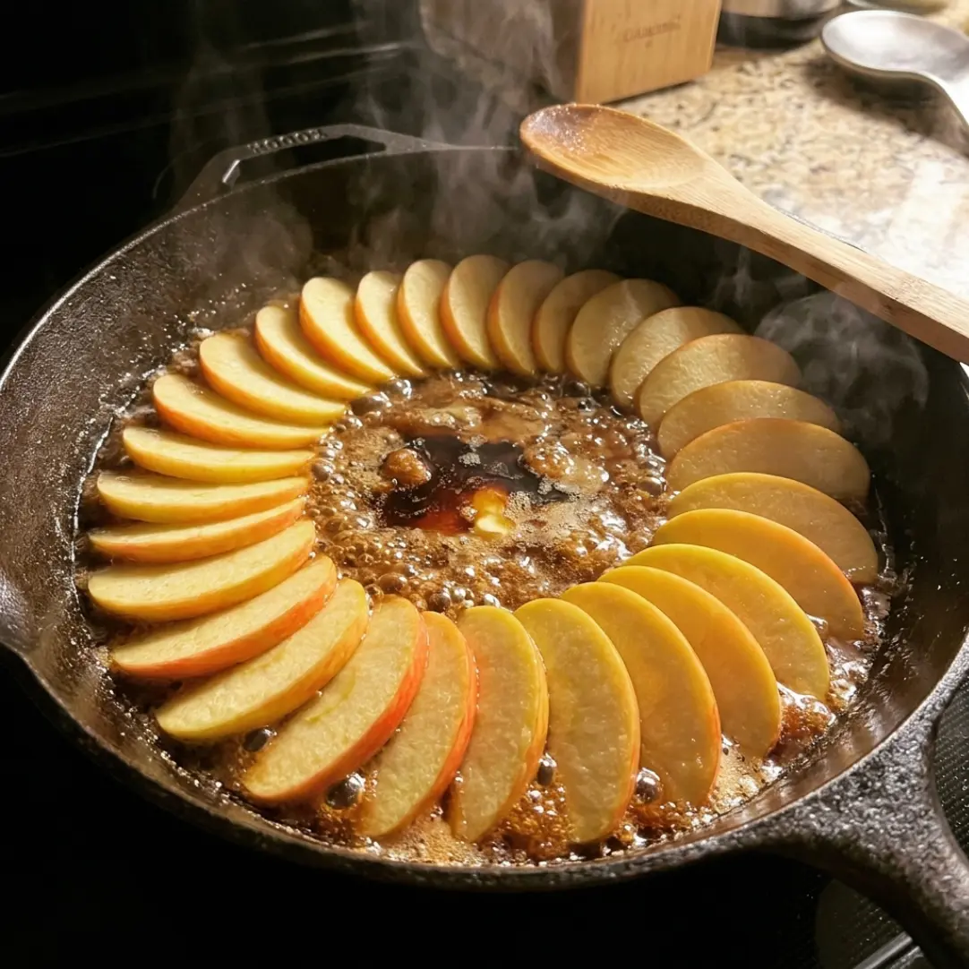 Apple Bourbon Upside-Down Cornbread Recipe 8 APPLE BOURBON
