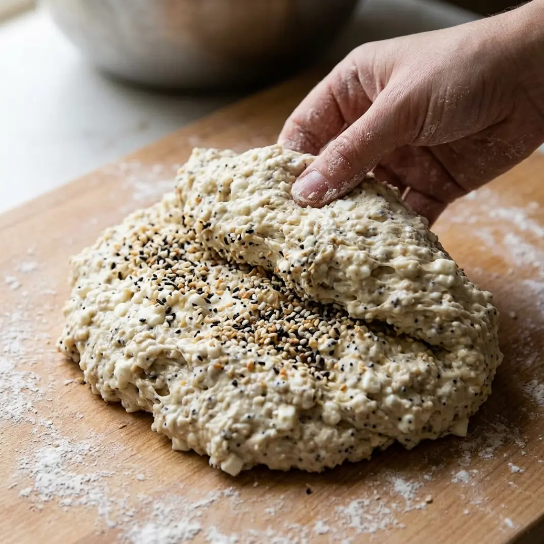Everything Bagel Cottage Cheese Biscuit