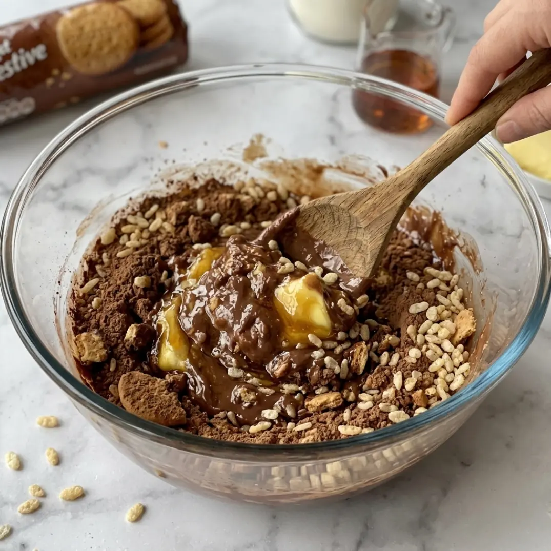 No-Bake Krispie Biscuit Cake 8 No-Bake Krispie Biscuit Cake