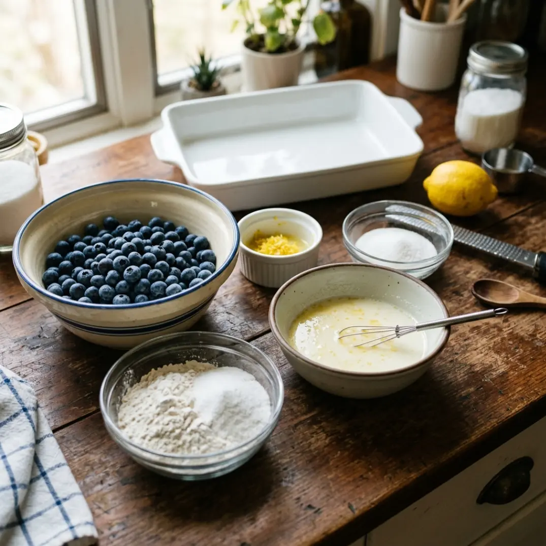 Lemon Blueberry Cobbler