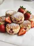 Strawberry Vanilla Cottage Cheese Pancake Bites Recipe