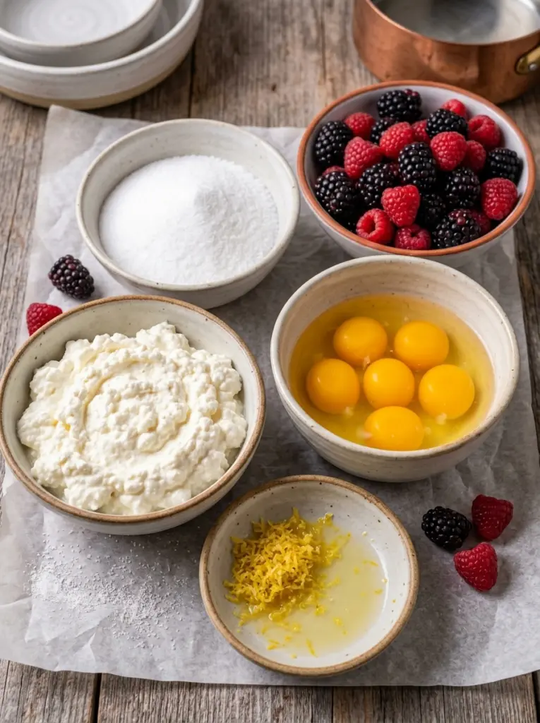 Mixed Berry No-Flour Cottage Cheese Cake Recipe 7 Mixed Berry No-Flour Cottage Cheese Cake Recipe