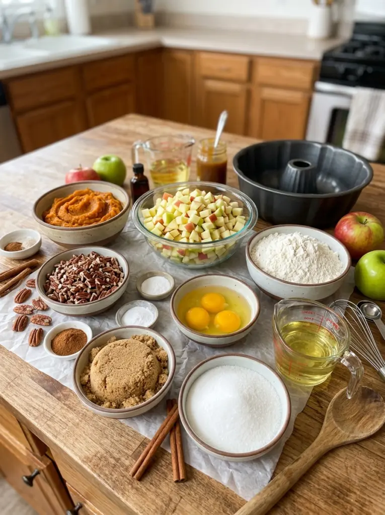 Apple Pumpkin Pecan Bundt Cake Recipe