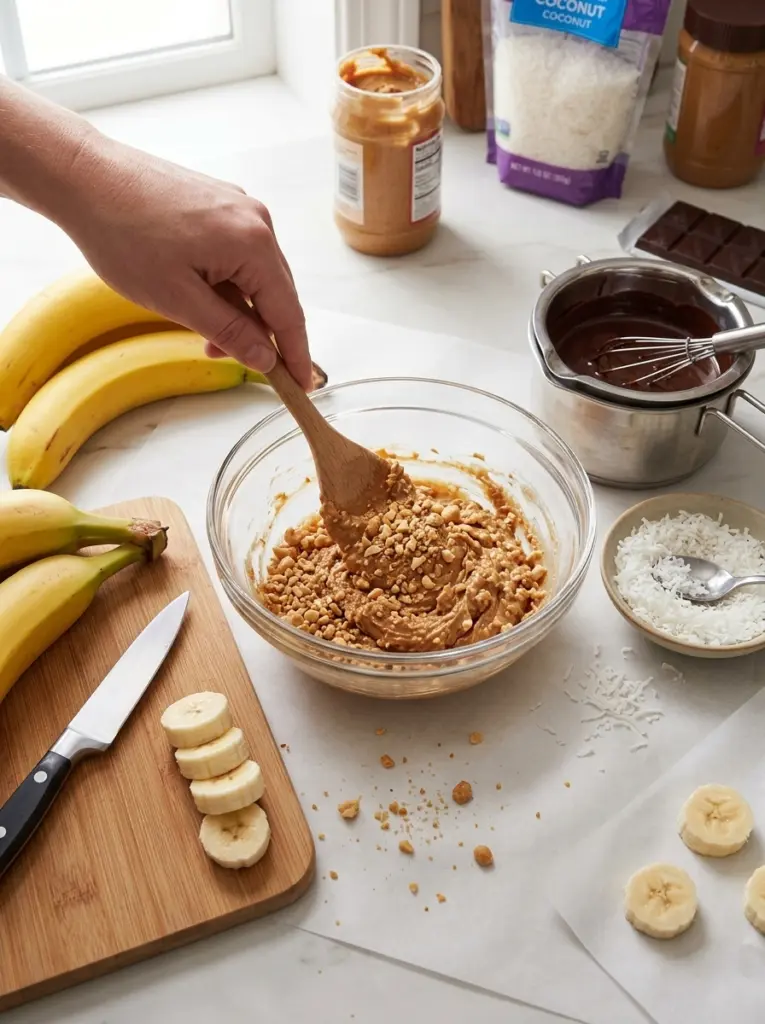 Chocolate Drizzled Banana Bites Recipe