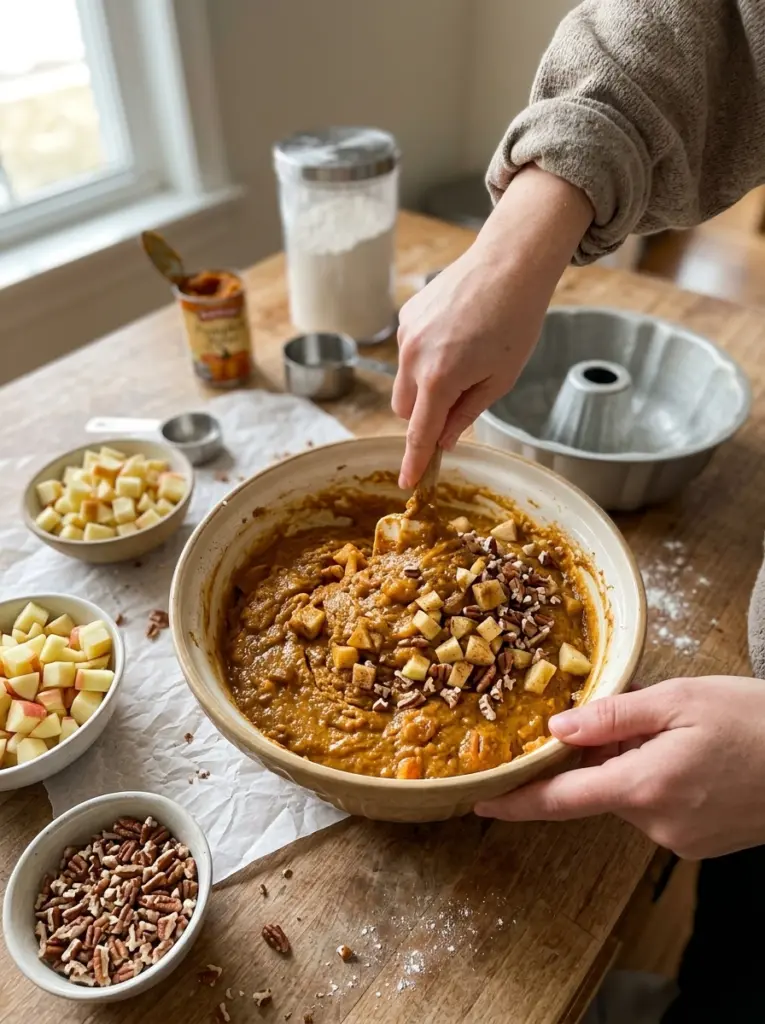 Apple Pumpkin Pecan Bundt Cake Recipe