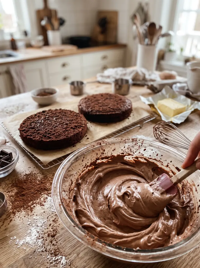 Two-Layer Chocolate Cake with Creamy Frosting Recipe 5 Two-Layer Chocolate Cake with Creamy Frosting Recipe
